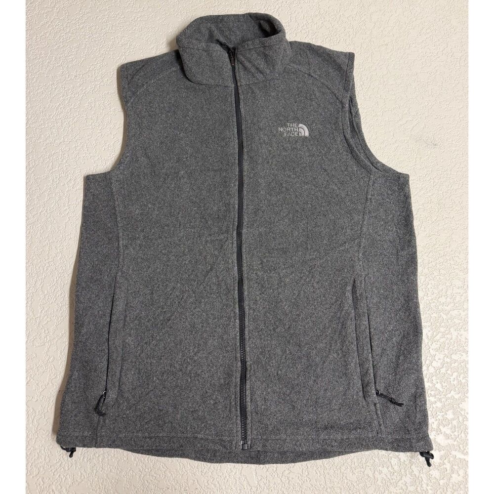 The North Face Gray Fleece Full Zip Vest Men’s L